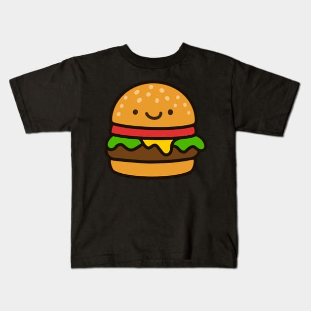 Cute Cheeseburger Kids T-Shirt by Artmmey